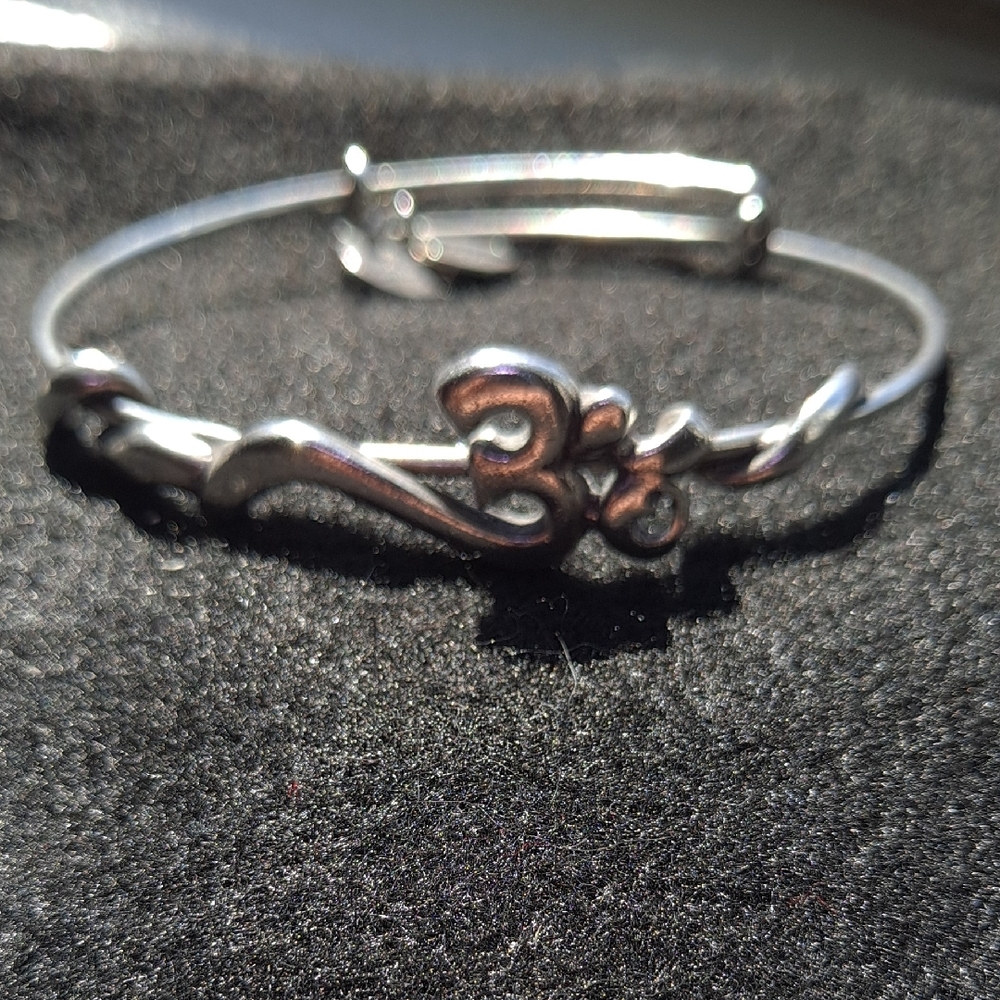 Open Heart Silver Bracelet.